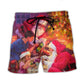 Christmas Santa Light Story Beach Shorts Design View For Summer Events And Coastal Getaways