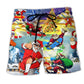 Christmas Skateboard Beach Shorts For Seaside Travel And Memorable Gift Ideas