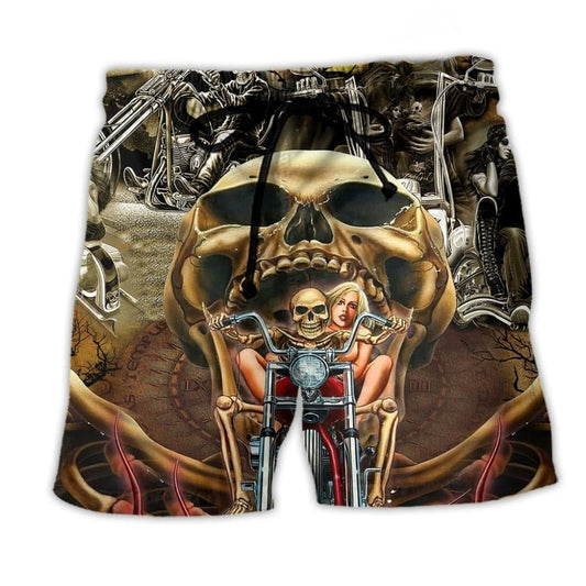 Skull Stay Wild Untamed Beach Shorts For Poolside Relaxation And Summer Adventures