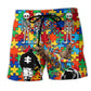 Autism Awareness Acceptance Beach Shorts For Summer Festivals And Easy Warm Weather Wear