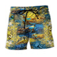 Music Peace Gold Beach Shorts For Poolside Relaxation And Summer Adventures