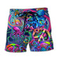 Hippie Octopus Colorful Tie Dye Beach Shorts Pattern View For Coastal Holidays And Casual Activities