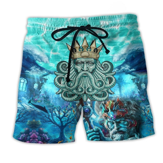 Blue Ocean Beach Shorts For Holiday Cruises And Bright Summer Outfits