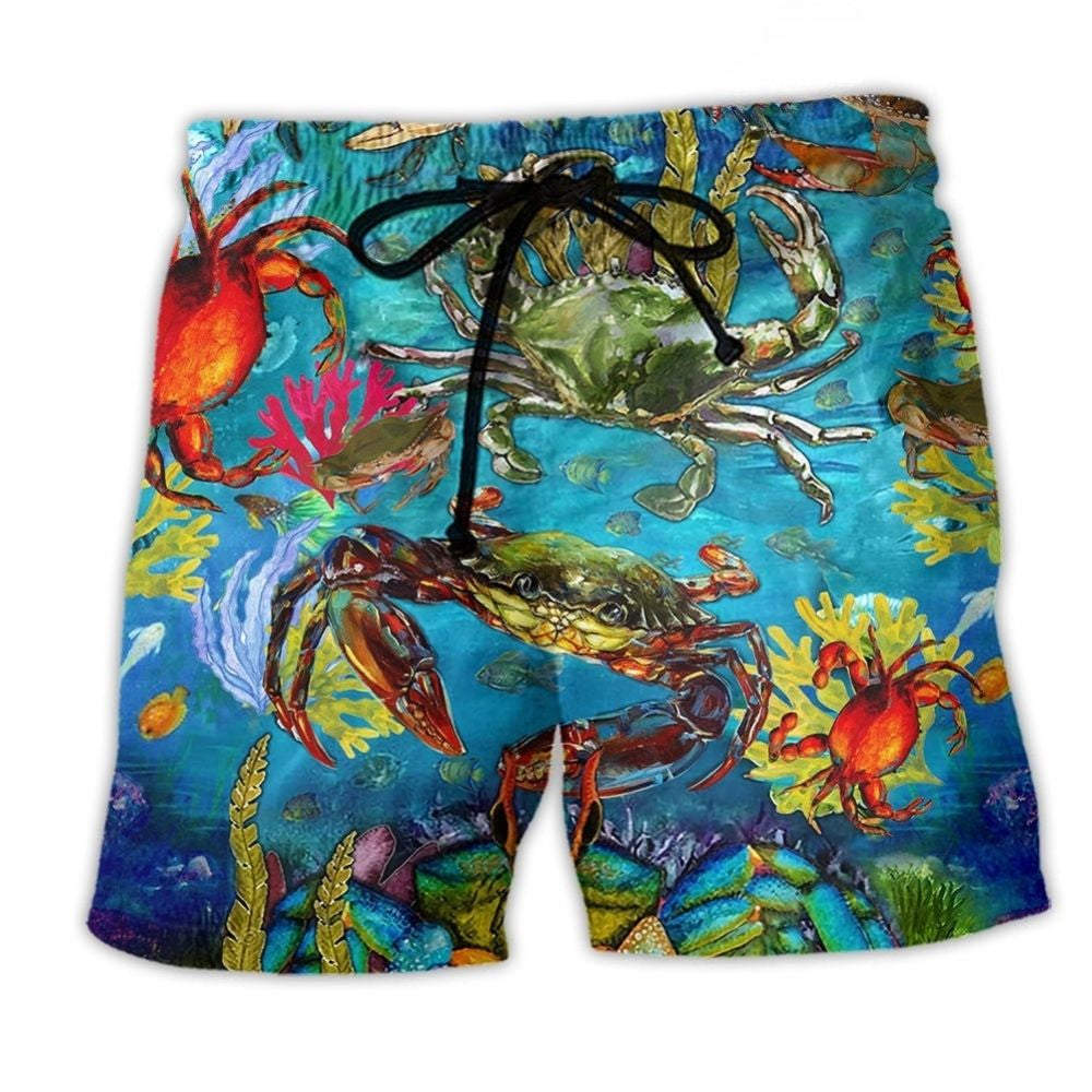 Crab Animal Beach Shorts For Tropical Holidays And Relaxed Holiday Style