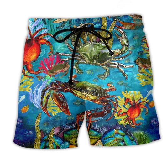 Crab Animal Beach Shorts For Tropical Holidays And Relaxed Holiday Style