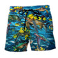 Turtle Go With Flow Beach Shorts Pattern View For Relaxed Vacation Styling