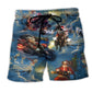 Christmas Santa Action Fantasy Beach Shorts For Sunny Holidays And Comfortable Daily Styling
