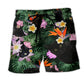 Cat Powered By Hawaii Fun Beach Shorts For Poolside Relaxation And Summer Adventures