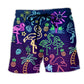 Flamingo Stand Tall Dream Big Beach Shorts Design Detail For Resort And Beach Day Style