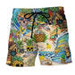 Skull Pineapple Tropical Beach Shorts Print Detail For Thoughtful Gift Giving