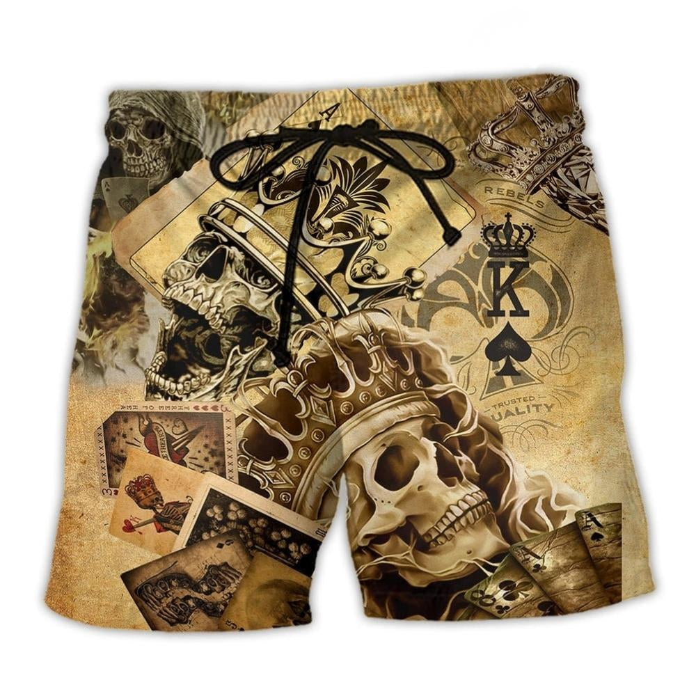 Skull Classic Beach Shorts Print Detail For Thoughtful Gift Giving