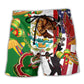 Mexican American Pride Heritage Beach Shorts For Sunny Day Getaways And Laid Back Daily Wear