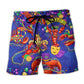 Shrimp Mardi Gras Animal Beach Shorts Print Detail For Thoughtful Gift Giving