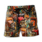 Vintage Retro Film Camera Beach Shorts Design View For Summer Events And Coastal Getaways