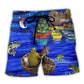 Fishing Lover Christmas Night Beach Shorts Print View For Coastal Escapes And Casual Outings