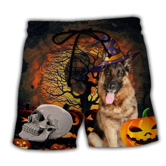 German Shepherd Halloween Beach Shorts For Warm Weather Outings And Relaxed Casual Style
