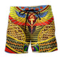Egyptian Symbol Beach Shorts For Resort Days And Lightweight Summer Style