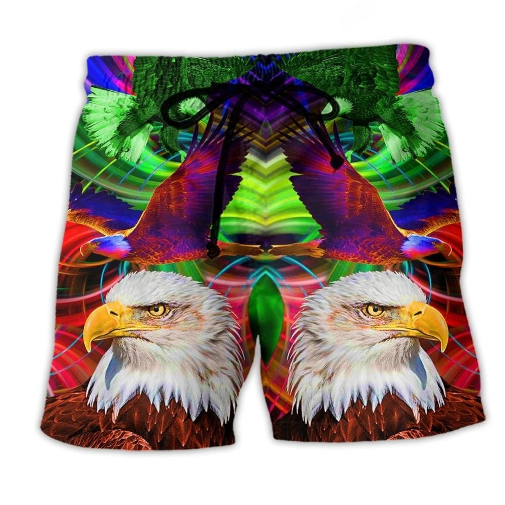 Colorful American Eagle Beach Shorts For Casual Day Trips And Flexible Everyday Wear