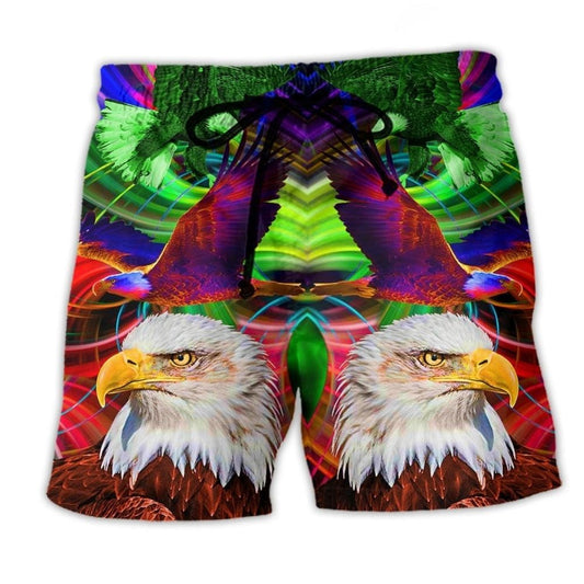 Colorful American Eagle Beach Shorts For Casual Day Trips And Flexible Everyday Wear