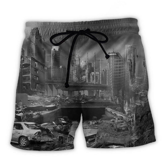 I Survived An Earthquake Humor Beach Shorts For Beach Trips And Relaxed Vacation Styling