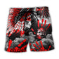 Native Halloween Skull Moon Night Beach Shorts Print View For Coastal Escapes And Casual Outings