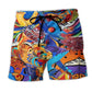 Music Journey Inspired Beach Shorts Artwork Detail For Music Lovers And Gift Giving
