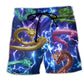 Dragon Lightning Fantasy Power Beach Shorts Pattern View For Resort Days And Outdoor Activities