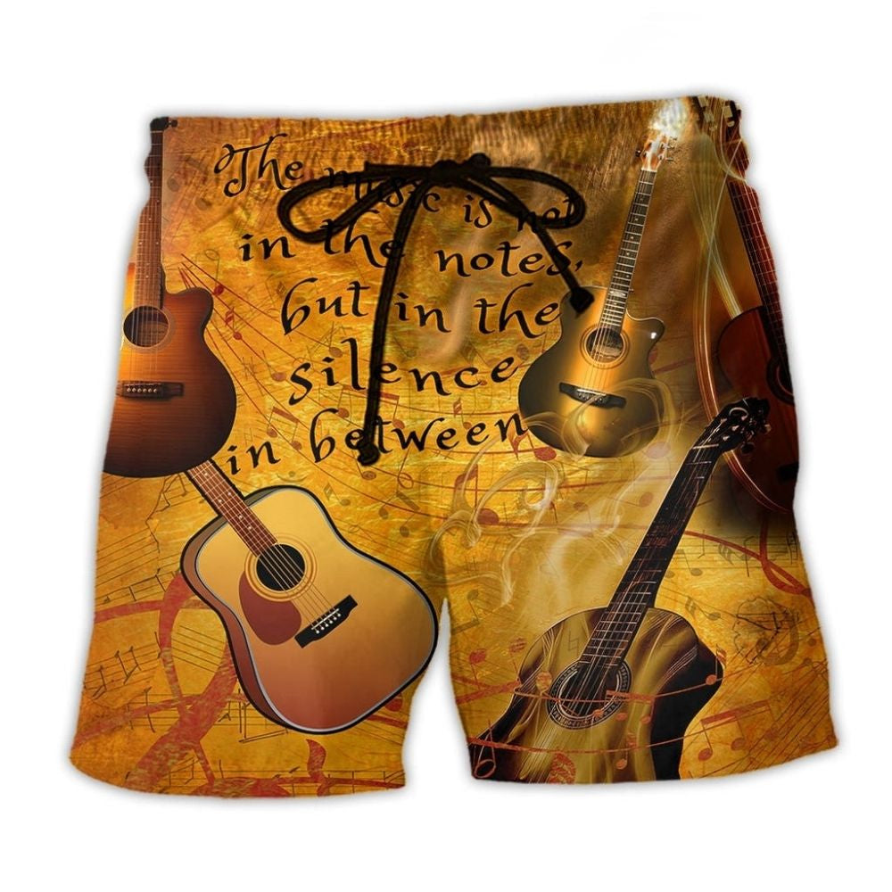 Quiet Guitar Music Beach Shorts For Holiday Cruises And Easygoing Coastal Style
