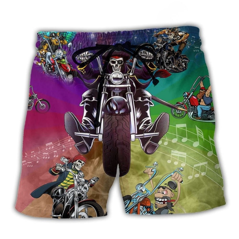 Motorcycle Freedom Beach Shorts For Island Escapes And Relaxed Holiday Style