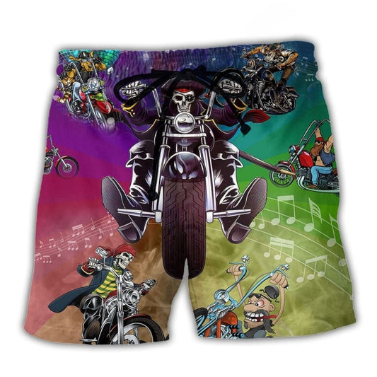 Motorcycle Freedom Beach Shorts For Island Escapes And Relaxed Holiday Style