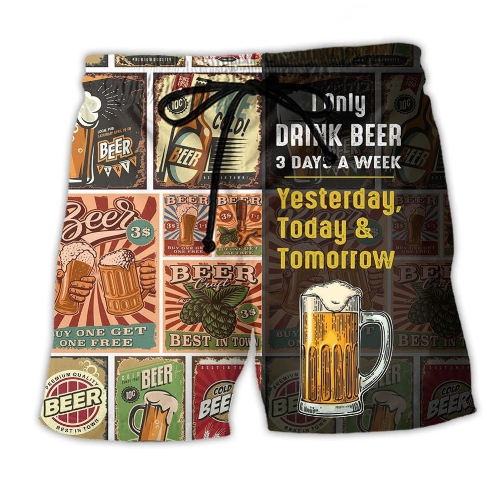 Beer Quote Humor Beer Lover Humor Beach Shorts Pattern View For Coastal Holidays And Casual Activities
