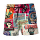 Karaoke Summer Party Colorful Beach Shorts Design View For Poolside Relaxation And Holiday Trips