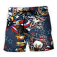 American Eagle Love Patriotic Beach Shorts Design Detail For Weekend Getaways And Beach Days