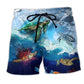 Turtle Ocean Flow Beach Shorts For Sunny Day Getaways And Lightweight Summer Style