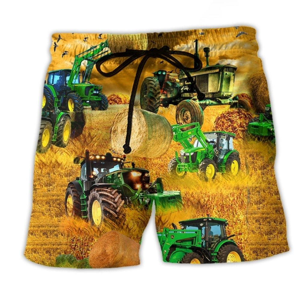 Tractor Farm Peace Beach Shorts For Beach Days And Warm Weather Wardrobe