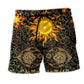 Sun Mandala Beach Shorts For Warm Weather Outings And Bright Summer Outfits