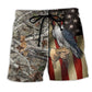 American Falconry Hunting Heritage Beach Shorts For Outdoor Adventures And Thoughtful Seasonal Gifts