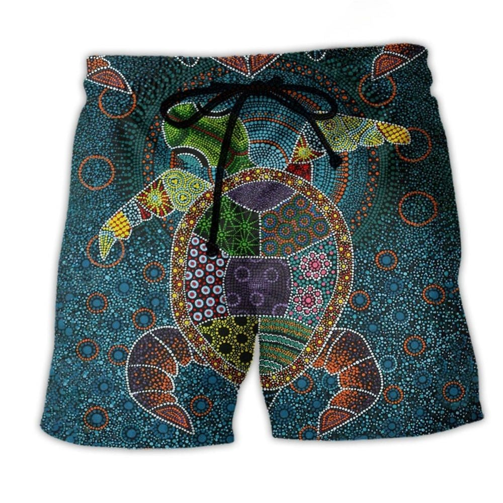 Tropical Turtle Beach Shorts For Seaside Travel And Weekend Casual Style