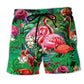 Floral Flamingo Beach Shorts For Island Escapes And Easygoing Coastal Style