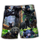 Bear Family Spring Adventure Beach Shorts Design Detail For Coastal Escapes And Daily Wear