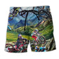 Bike Exposed Vintage Beach Shorts Artwork Detail For Car And Bike Lover Gifts