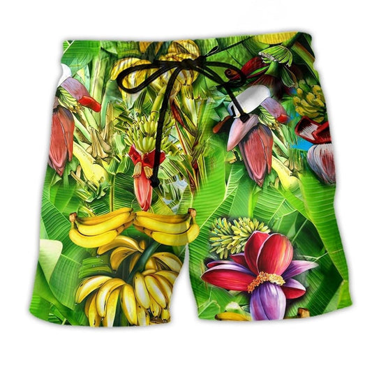 Banana Tropical Forest Summer Beach Shorts For Poolside Relaxation And Weekend Casual Style