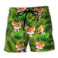 Cute Fox 3D Animator Beach Shorts For Resort Travel And Thoughtful Summer Gifting