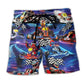 Kart Racing Blue Beach Shorts For Resort Days And Easy Warm Weather Wear