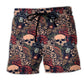 Floral Skull Tattoo Beach Shorts For Weekend Escapes And Comfortable Resort Style
