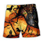 Dachshund Pumpkin Halloween Beach Shorts For Sunny Day Getaways And Bright Summer Outfits