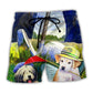 Funny Golf Dog Lover Beach Shorts Artwork View For Seaside Trips And Casual Style