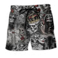 Skull Poker Blind Beach Shorts For Tropical Holidays And Easy Warm Weather Wear
