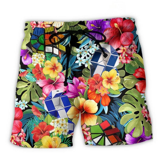 Color Puzzle Snake Tropical Colorful Beach Shorts Artwork Detail For Comfortable Everyday Summer Wear