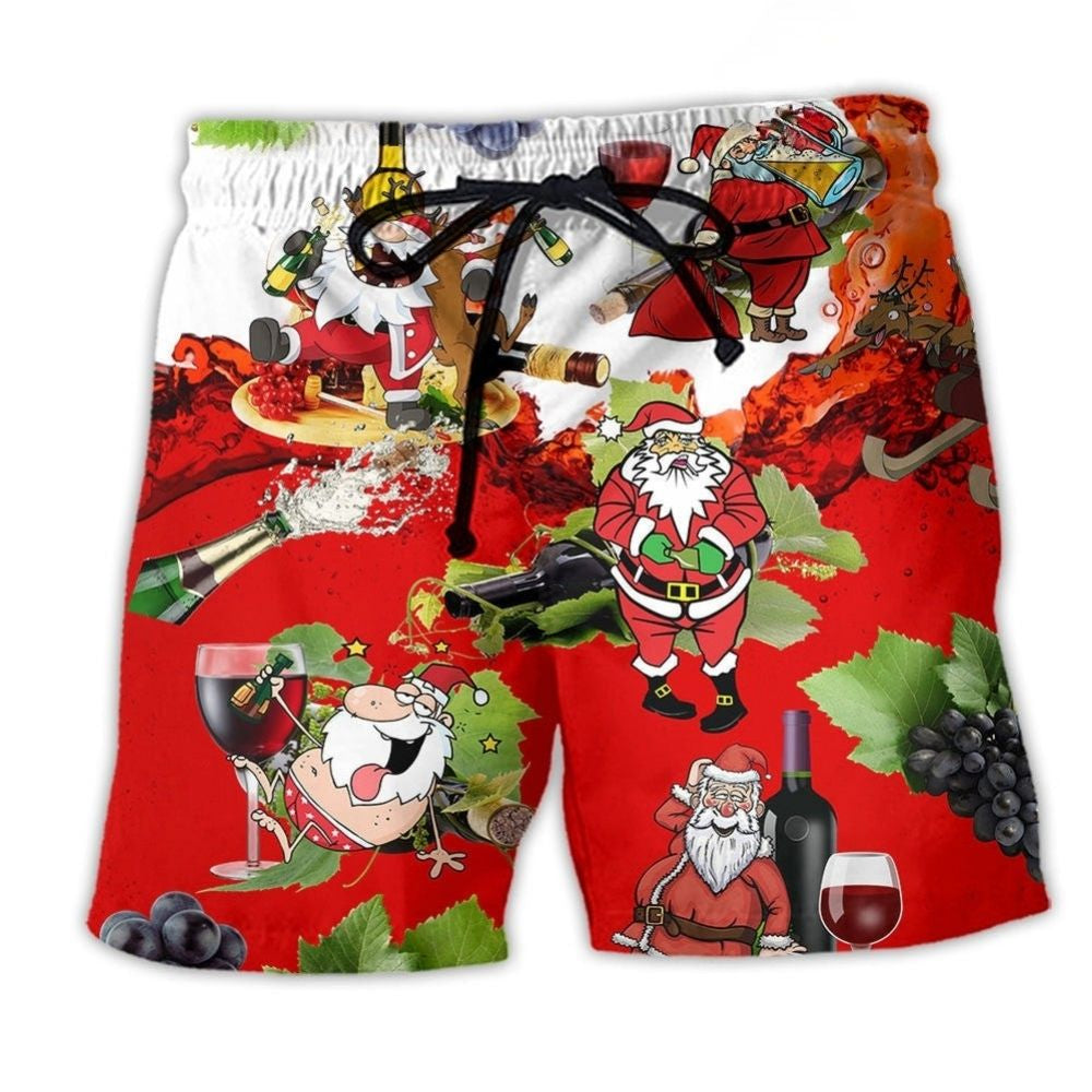 Funny Santa Holiday Party Humor Beach Shorts For Warm Weather Travel And Everyday Comfort